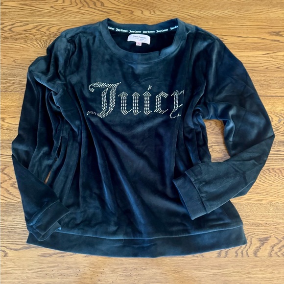 Juicy Couture Black Velour Top Women’s Size XL - Picture 9 of 9